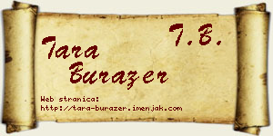 Tara Burazer vizit kartica
